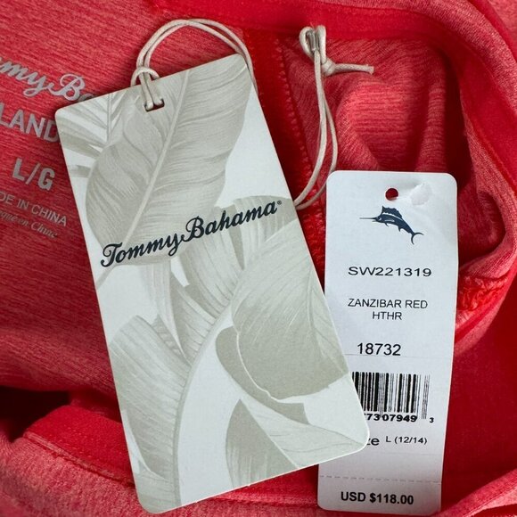 Tommy Bahama Ariana Island Zone Zip Jacket Large Zanzibar Red NWT TP-2887 - Picture 11 of 12